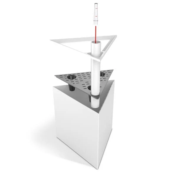 Samozavlažovací kvetináč FLOWER LOVER TRIANGLE 27x27x27 cm