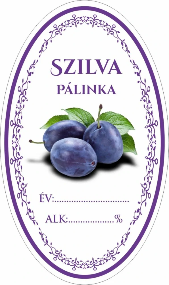 Samolepka na fľašu SZILVA pálinka 16ks