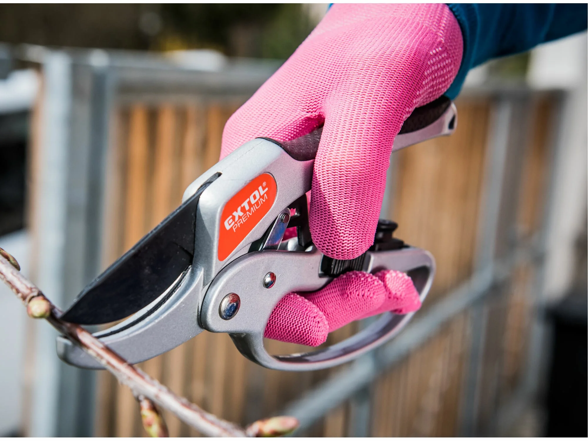 Nožnice EXTOL záhradnícke krokovacie prevodové, 205mm