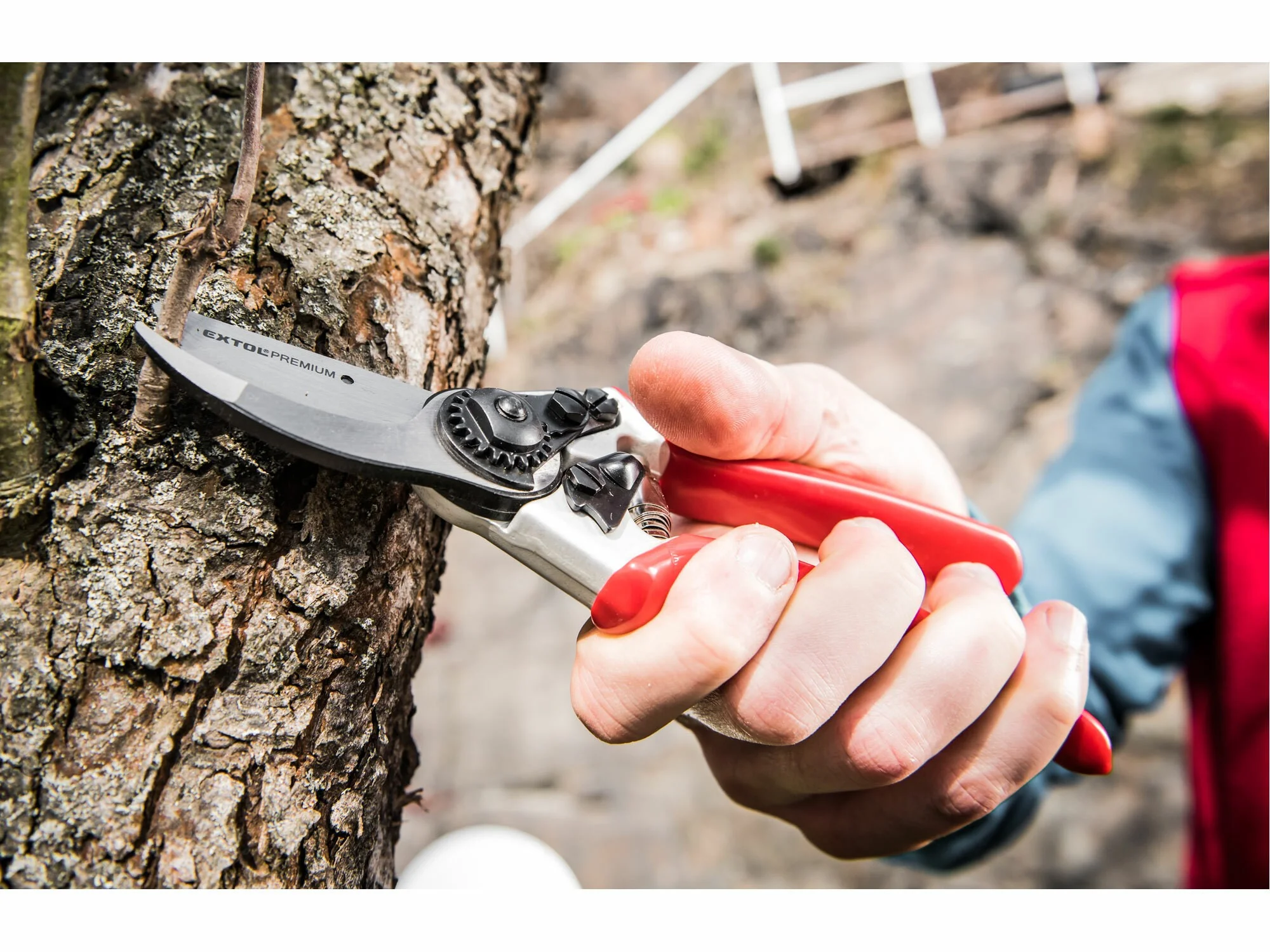 Nožnice EXTOL záhradnícke krokovacie prevodové, 215mm