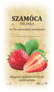 Samolepka na fľašu SZAMÓCA pálinka