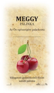 Samolepka na fľašu MEGGY pálinka