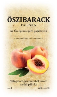 Samolepka na fľašu ÖSZIBARACK pálinka