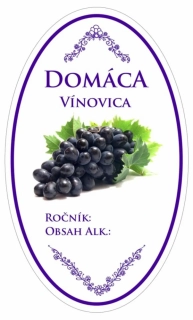Samolepka na fľašu VÍNOVICA domáca 16ks