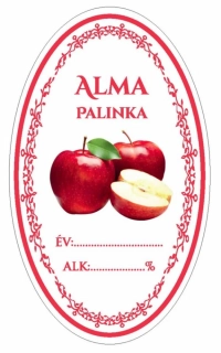 Samolepka na fľašu ALMA pálinka 16ks