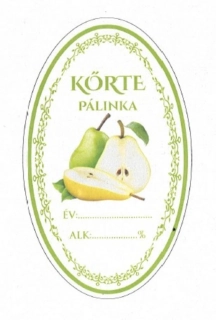 Samolepka na fľašu KÖRTE pálinka 16ks