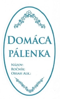 Samolepka na fľašu DOMÁCA PÁLENKA 16ks 