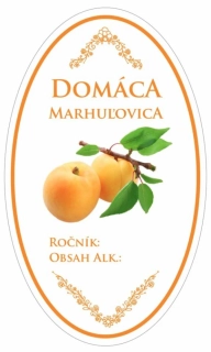 Samolepka na fľašu MARHUĽOVICA domáca 16ks