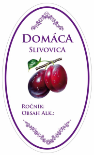 Samolepka na fľašu SLIVOVICA domáca 16ks