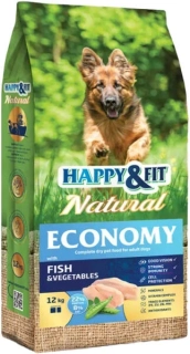Happy&Fit Economy krmivo pre psov 12kg Ryby a zelenina