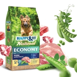 Happy&Fit krmivo pre psov 12kg Bravčové mäso a zelenina