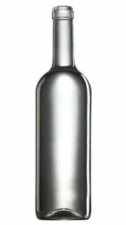 Fľaša na víno Bordeaux číra 750ml